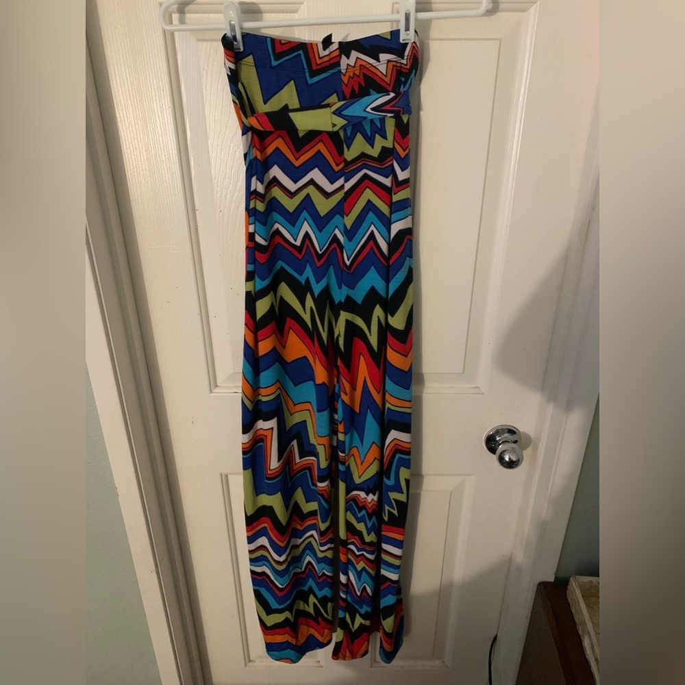 Wide leg low rise waist pants